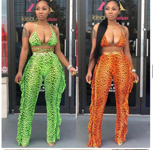 Load image into Gallery viewer, *Pre-Order* Two Piece Bikini Pants Set Cheeta