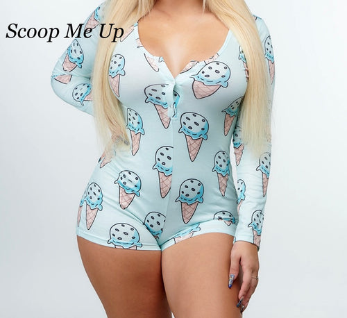 Pajama Onesie Scoop Me Up
