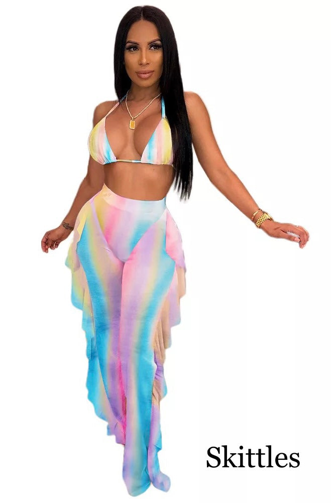 *Pre-Order* Two Piece Bikini Pants Set Skittles